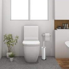 Bg Store Metal Wc Fırçası, Krom Tuvalet Temizleme Fırçası, Paslanmaz Çelik Saplı, Dayanıklı ve Hijyenik Banyo Aksesuarı