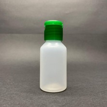 Shopwave 30 cc Naturel Pe Şişe - Yeşil Fliptop Kapaklı- 30ML Pe Esnek Şişe- x 10 Adet