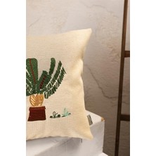 Bg Store Green Crown Özel Nakış Işlemeli Lüks Dekoratif Kırlent