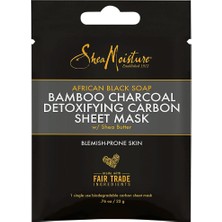 Shopwave Shea Moisture Afrika Siyah Sabunu Bambu Kömürü Yaprak Maske Tek Kullanımlık