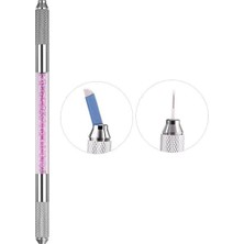 Shopwave Bi̇omaser Mor Çift Uçlu Microblading Kalıcı Makyaj Uygulama Kalemi, +2 Iğne Hediyeli