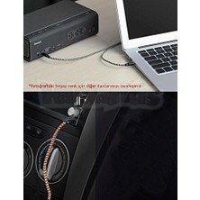 Bg Store Diwu Aux Stereo 3.5mm Data Ses Örgü Kablo Bakır
