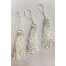 Shopwave Beyaz Topuzlu Püskül 1 Adet Boy 7 cm