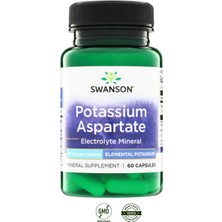 Swanson Potassium Aspartate 99 Mg 60 Kapsül – Elektrolit Mineral Takviyesi