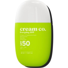 Shopwave Cream Co. SPF50 Güneş Koruyucu Krem, Karşıtı Nemlendirici Aydınlatıcı, 40 Ml, Güneş Serumu