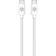 Shopwave Celly Usbcusbccottwh Usb-C Kablosu Beyaz 1,5 M