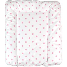 Shopwave Baby'ness Elyaf Dolgulu Pvc Alt Değiştirme Minderi, Sıvı Geçirmez, Tutmaz, Puantiyeli, Pembe,