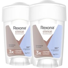 Shopwave Clinical Protection Kadın Stick Deodorant Shower Clean 96 Saat Koruma 45 ml X2