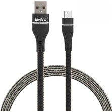 Shopwave Imeng 3.1A Usba To Micro Örgülü Data Hızlı Şarj Kablosu ML108 Siyah