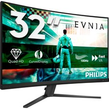 Shopwave Evnia 31.5" 32M2C3500L 180Hz 0.5ms 2k Qhd Kavisli Monitör
