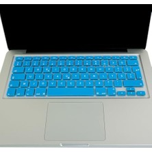 Türkçe F Klavye Koruyucu Silikon Apple MacBook Air 13 & Pro 13/15 ile Uyumlu | Tr F Dizayn | A1278 A1502 A1425 A1369 A1466 A1286 A1398 Açık Mavi