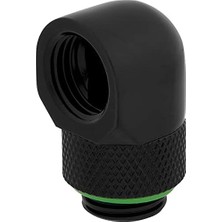 Hydro x Series 90° Uç Adaptörü Döndürülebilir (Ikili Paket, G1/4 Inç Bspp Adaptör Dişlisi, Pirinç Üretim Dayanıklılık, Güvenli Dönme Mekanizması, Yüksek Akış Hızları Için Tasarlanmıştır) Siyah
