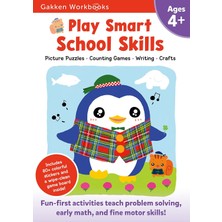 Play Smart School Skills Age 4+: Play Smart School Skills Age 4+: Pre-K Activity Workbook With Stickers For Toddlers Ages 4, 5, 6: Get Ready For School (Full Color Pages)