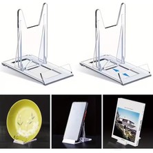 Pleksi Ürün Teşhir Ayağı Sürgülü Stand 105X90X65MM Çerçeve Tabak Telefon Tıraş Makinesi Şövale (3 Adet)