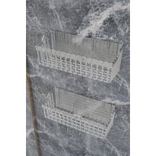 Banyor Yapışkanlı Banyo Rafı, 2'li Banyo Düzenleyici Organizer Banyo Duş Rafı Şampuanlık, Plstik