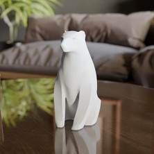Deco Fabrıca Modern Ikili Anne Yavru Ayı Biblo Seti – Siyah Beyaz Minimalist Dekoratif Heykel | Çocuk Odası & Ev Için Anlamlı Hediye