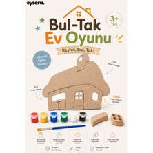 Eysera Montessori Ahşap Puzzle Bul-Tak Ev Oyunu – Çocuk Aktivite & Hobi Oyuncak, Montessori Eğitici Set