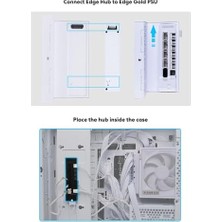 Lian Li Evrensel USB ve Pwm Fan Hub, 4 USB Başlıklı Fan Kontrol Cihazı - 6 Fan Bağlantı Noktası - Manyetik Montaj - 5V/4PIN - Psu/anakart Evrensel Kılıf Uyumluluğu - Beyaz (EG-HUB01B)