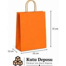 Kutu Deposu 25X31X12 cm Kraft Turuncu Poşet (25 Adet)