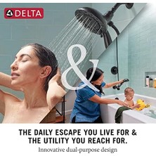 4-Spray IN2ITION 2'si 1 Arada Çift Duş Başlığı, Elde Taşınır Duş Başlığı, Dokunmatik Temiz Mat Siyah Hortumlu Duş Başlığı, Çıkarılabilir Duş Başlığı, Elde Tutulan Duş Başlığı, Mat Siyah 75486CBL
