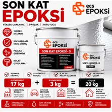 ECS Epoksi Self Leveling Zemin Kaplama 20 Kg (17+3 Kg) Kendiliğinden Yayılan Epoksi Zemin Boyası Son Kat