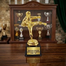 Best Hediye Karate Figürlü Ödül Kupası-Istenilen Yazıyla