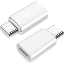 A-6004 Type-C To Lightning Şarj Data Çevirici Dönüştürücü Adaptör x 2 Adet