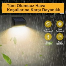 Güneş Enerjili 8 Renk Geçişli Duvar Aydınlatma (4 Adet) / GT-SL16