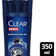 Men 3 In 1 Şampuan & Duş Jeli Arındırıcı Kömür Saç Yüz Vücut Için