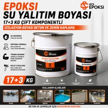 Epoksi Su Yalıtım Boyası 20 Kg Çift Komponentli İzolasyon Boyası Beton ve Zemin Kaplama