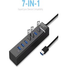 UL307 7 Port USB 3.0 Hub USB Hub 3.0 Çoğaltıcı 7 Port USB Hub 5 Gbps USB Splitter USB Çoklayıcı
