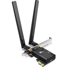 TX55E, AX3000 Wi-Fi 6 Bluetooth 5.2 Pcıe Ağ Kartı, Iki Anten, Özel Soğutucu, 1024-QAM, Ultra Düşük Gecikme, Intel Wi-Fi 6 Yonga Seti, Windows 10/11'i Destekler