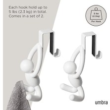 Umbra Buddy'de Ayrıca Kapaklar ve Çekmeceler Için Kapı Üstü Kancası Da Bulunmaktadır, Beyaz, 2'li Set