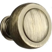 System 1915 Tek Delikli Düğme Kulp Antik Renk Çap 32 mm