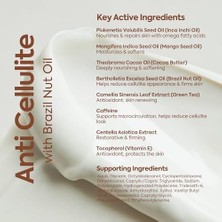 Selülite Karşı Mükemmel Koruma - Brezilya Fındığı Yağlı Anti Selülit Kremi | Bacak, Basen ve Kalça Sıkılaştırıcı Krem | Dermatolojik Olarak Test Edilmiştir, 100 ml