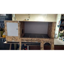 Harikalar Diyarı Osb Içten Yuvalı Tavşan Kafesi 120X55X55 Ölçülerinde Gübre Tavalı Tavşan Kafesi
