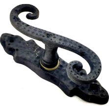Drop Tedarik Antika Tarz Dekoratif Pirinç Kıvrık Pencere Kolu - 130X33 Mm, Oksit