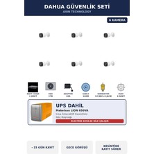 Dahua 6 Kameralı 2mp Ups'li Güvenlik Kamera Seti Sesli Gece Görüşlü Bullet Dış Mekan 1tb