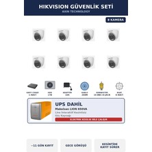 Dahua Hikvision 8 Kameralı 2mp Ups'li Güvenlik Kamera Seti Colorvu Gece Renkli 1tb Dome Iç Mekan