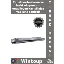 Wintoup #tırnakmakası Paslanmaz Çelik Profesyonel Keskin Ergonomik Bakım Seti 12'li Şık Büyük Tırnak Makası
