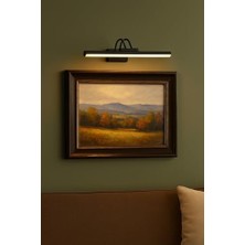 Büyük Pazar Store Siyah Kasa LED Flüt Resim Aplik | 6W | 3200K Gün Işığı | 35CM | Duvar Tipi Ayna/tablo Üstü Dekoratif Işık | IP20 Iç Mekan Kullanım