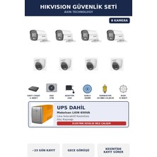 Hikvision 8 Kameralı 2MP UPS'li Güvenlik Kamera Seti ColorVu Gece Renkli 2TB Dome+Bullet