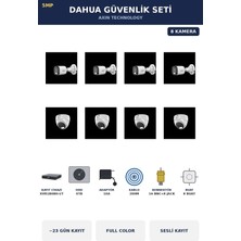 Dahua 8 Kameralı 5mp Güvenlik Kamera Seti 5mp Full Color Sesli Dome+Bullet 4tb ~23 Gün Kayıt