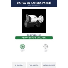 Dahua IPC-HFW2841S-S Ek Kamera Paketi 8mp Tak Çalıştır Kablo Dahil
