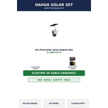 Dahua IPC-PTS2649C-3E3Z-4GB20-PRO 3+3mp Elektriksiz Solar 4g Pt Şantiye/arazi Güvenlik Seti
