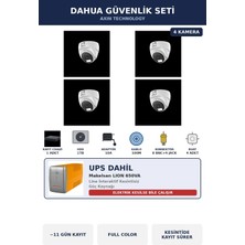 Dahua 4 Kameralı 5mp Ups'li Güvenlik Kamera Seti 5mp Full Color Sesli Dome Iç Mekan 1tb