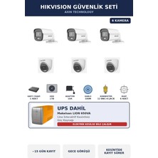 Hikvision 6 Kameralı 2MP UPS'li Güvenlik Kamera Seti ColorVu Gece Renkli 1TB Dome+Bullet