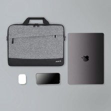 Şura Ticaret Unicity Eco MCE-1112 Çevre Dostu Laptop Çantası, Ykk Fermuarlı Çantası, MacBook Air/pro ile Uyumlu Bilgisayar Çantası, Erkek Kadın 14.1 Inç Notebook El Çantası, Gri