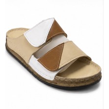 N Napa Shoe NP.305.BEJ Deri Terlik