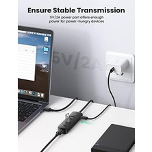 Şura Ticaret USB Hub USB Splitter 3.0 Ultra Ince 4 Bağlantı Noktalı USB Adaptörü.